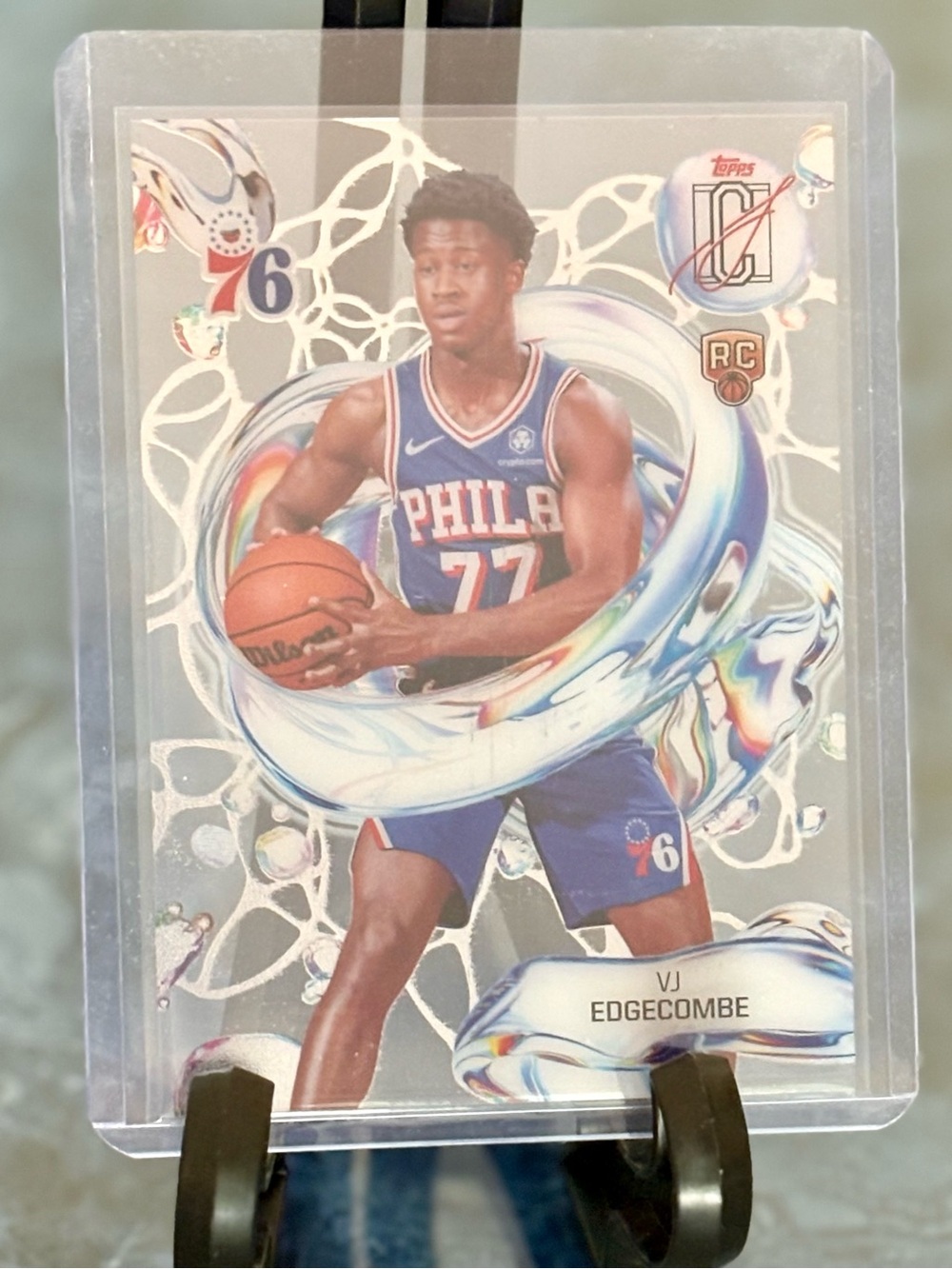 2025-26 Topps Signature Class VJ EDGECOMBE RC FLUIDITY CASE HIT CLEAR
